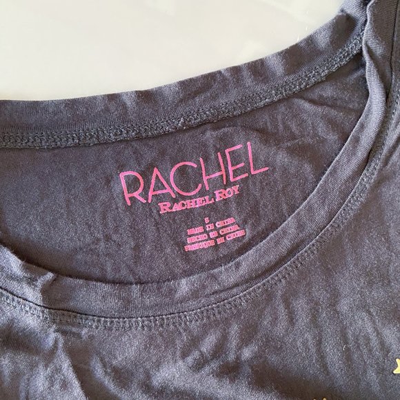 NWOT Rachel Roy gray American Flag Tee size small - Picture 6 of 7